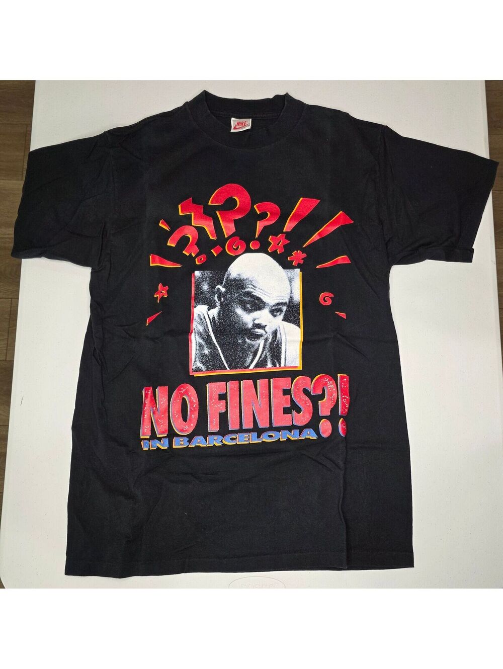 90s Nike Charles Barkley "No Fines In Barcelona" Tee